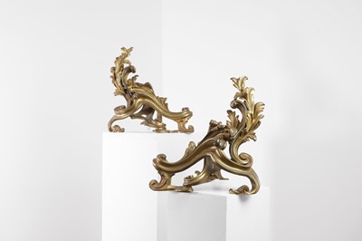 Lot 457 - A pair of ormolu chenets