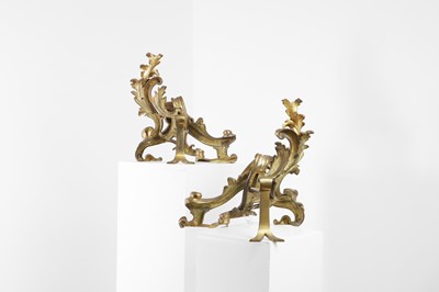 Lot 457 - A pair of ormolu chenets