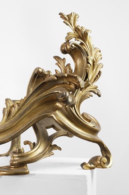 Lot 457 - A pair of ormolu chenets