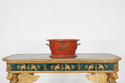 Lot 456 - A toleware wine cooler