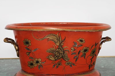 Lot 456 - A toleware wine cooler