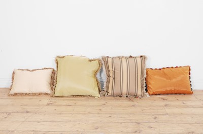 Lot 411 - A collection of five Aubusson and Beauvais tapestry cushions