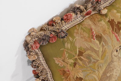 Lot 413 - A pair of wool and silk tapestry cushions