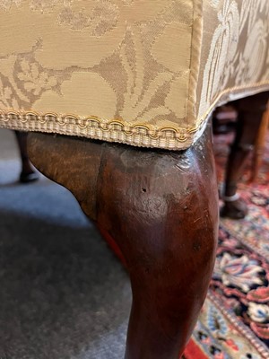 Lot 448 - A George I walnut and beech wing armchair