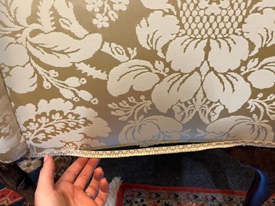 Lot 448 - A George I walnut and beech wing armchair