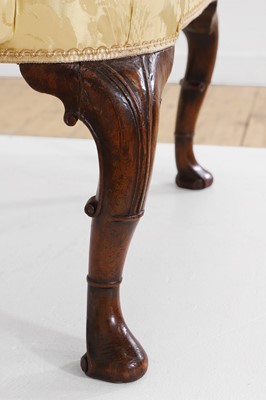 Lot 448 - A George I walnut and beech wing armchair