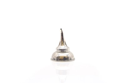 Lot 26 - A silver wine funnel