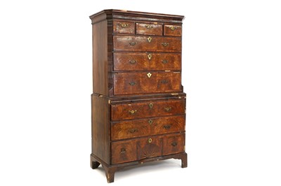 Lot 501 - A George I walnut chest on chest