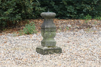 Lot 459 - A Victorian carved stone sundial