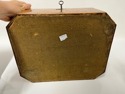 Lot 421 - A George III inlaid satinwood workbox