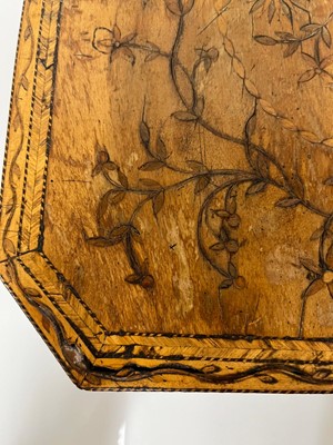 Lot 421 - A George III inlaid satinwood workbox