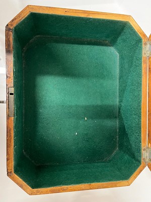 Lot 421 - A George III inlaid satinwood workbox