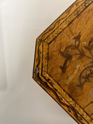 Lot 421 - A George III inlaid satinwood workbox