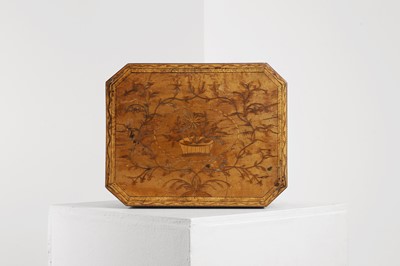 Lot 421 - A George III inlaid satinwood workbox