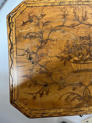 Lot 421 - A George III inlaid satinwood workbox