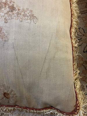 Lot 412 - A pair of wool and silk tapestry cushions