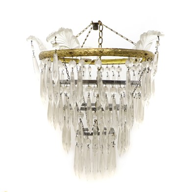 Lot 673 - A basket form chandelier