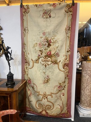 Lot 403 - A pair of Aubusson tapestry wall hangings