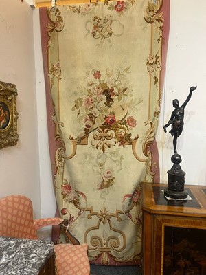 Lot 403 - A pair of Aubusson tapestry wall hangings