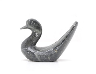 Lot 296 - A marble model of a duck