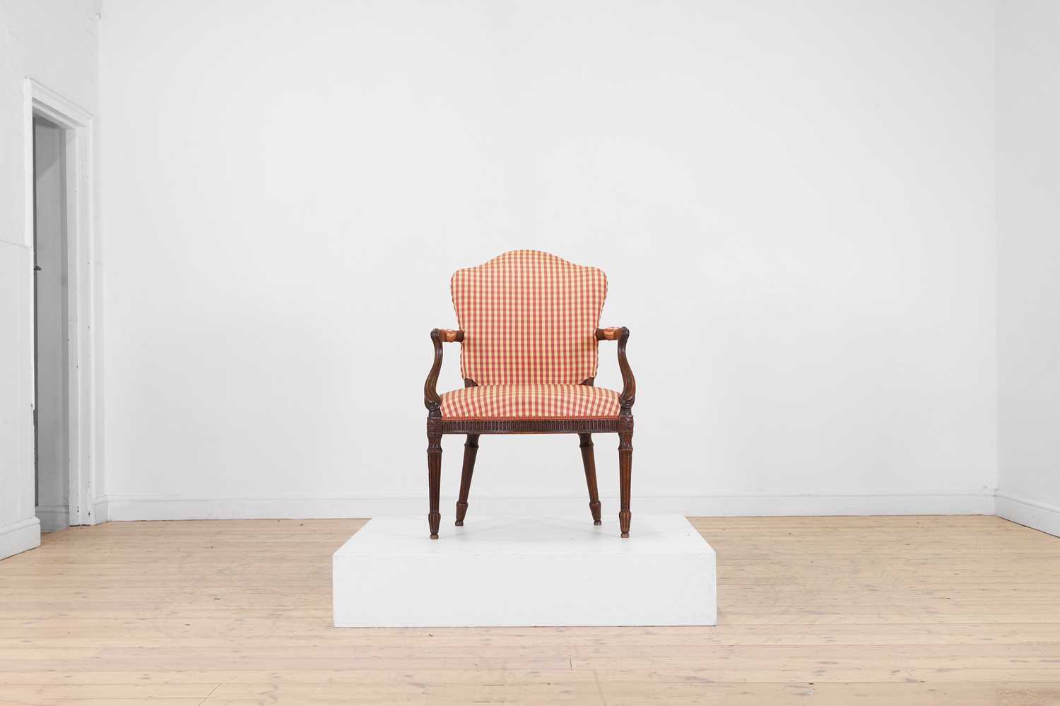 Lot 430 - A George III mahogany open armchair