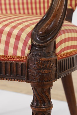 Lot 430 - A George III mahogany open armchair