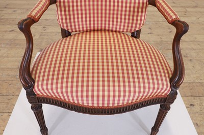 Lot 430 - A George III mahogany open armchair