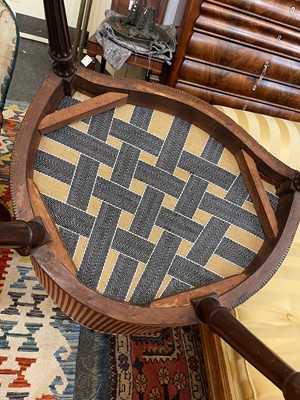 Lot 430 - A George III mahogany open armchair