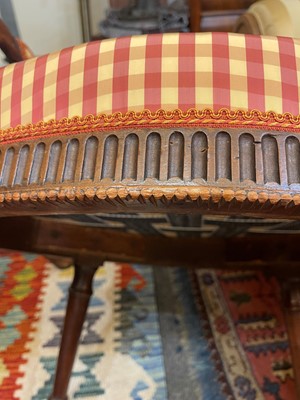 Lot 430 - A George III mahogany open armchair