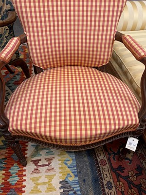 Lot 430 - A George III mahogany open armchair