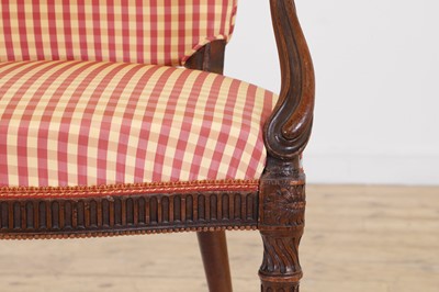 Lot 430 - A George III mahogany open armchair