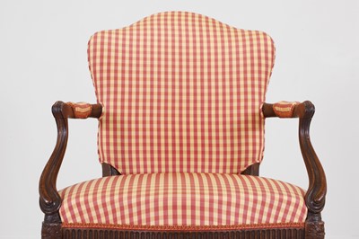 Lot 430 - A George III mahogany open armchair
