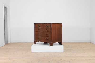 Lot 394 - A George III mahogany serpentine chest