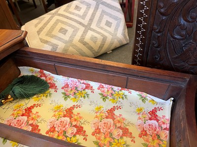 Lot 394 - A George III mahogany serpentine chest