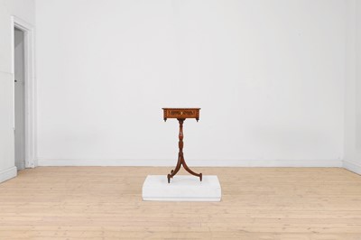 Lot 398 - A Regency rosewood and boxwood games table