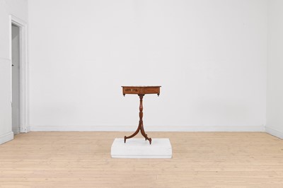 Lot 398 - A Regency rosewood and boxwood games table