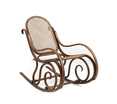 Lot 661 - A Thonet bentwood rocking chair