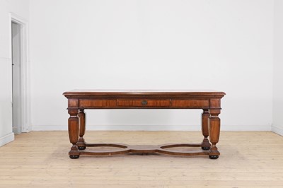 Lot 729 - A walnut centre table