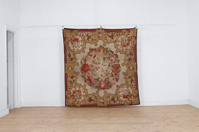 Lot 422 - A Louis-Philippe Aubusson tapestry rug or tapis de table