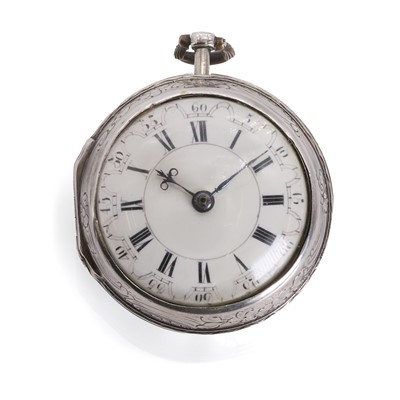 Lot 319 - A pair cased verge fusee pocket watch