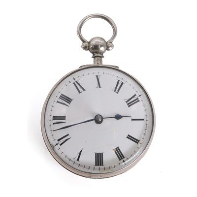 Lot 1445 - An open faced key wind verge fusee pocket watch