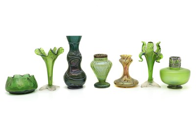 Lot 269 - A collection of Bohemian iridescent glass