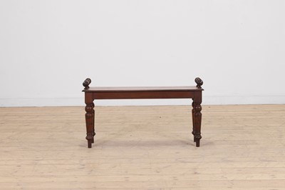 Lot 250 - A Victorian Aesthetic period mahogany hall bench