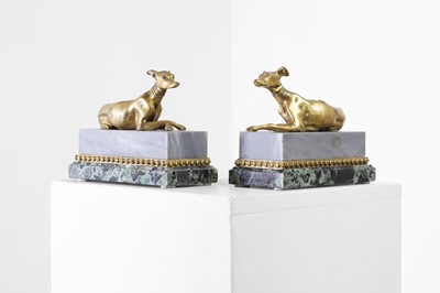 Lot 197 - A pair of ormolu and marble paperweights