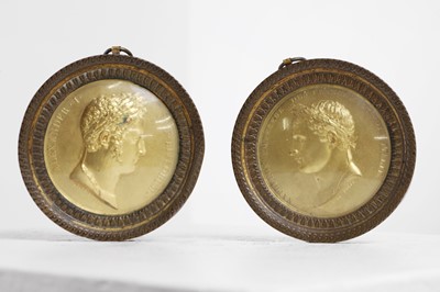 Lot 282 - A pair of Empire bronze medallions by Galle