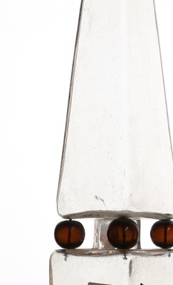 Lot 495 - A pair of glass obelisks