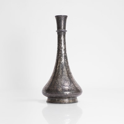 Lot 215 - An Indian Bidri ware bottle vase