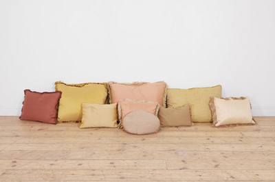 Lot 414 - A collection of seven Aubusson and Beauvais tapestry cushions