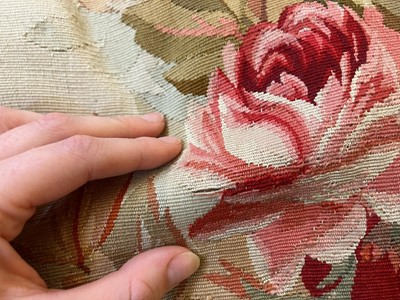 Lot 414 - A collection of seven Aubusson and Beauvais tapestry cushions