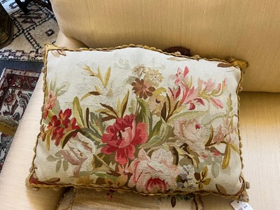Lot 414 - A collection of seven Aubusson and Beauvais tapestry cushions